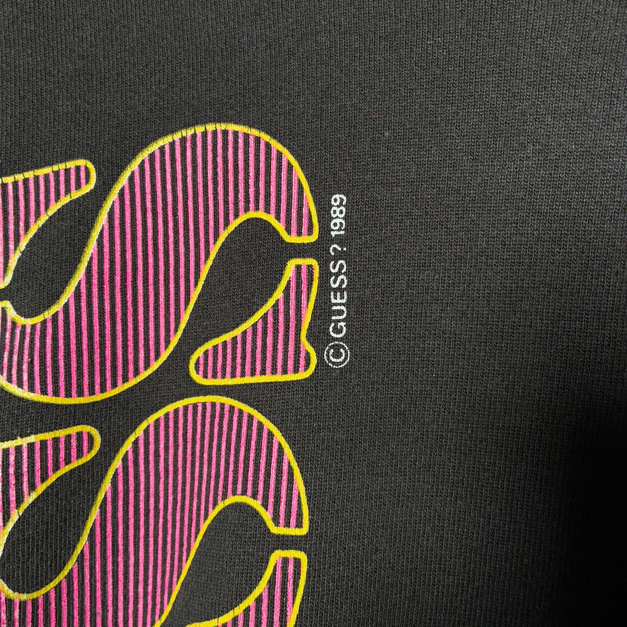 80s USA製　Vintage GUESS スウェット　黒　ヴィンテージスウェット　ゲス