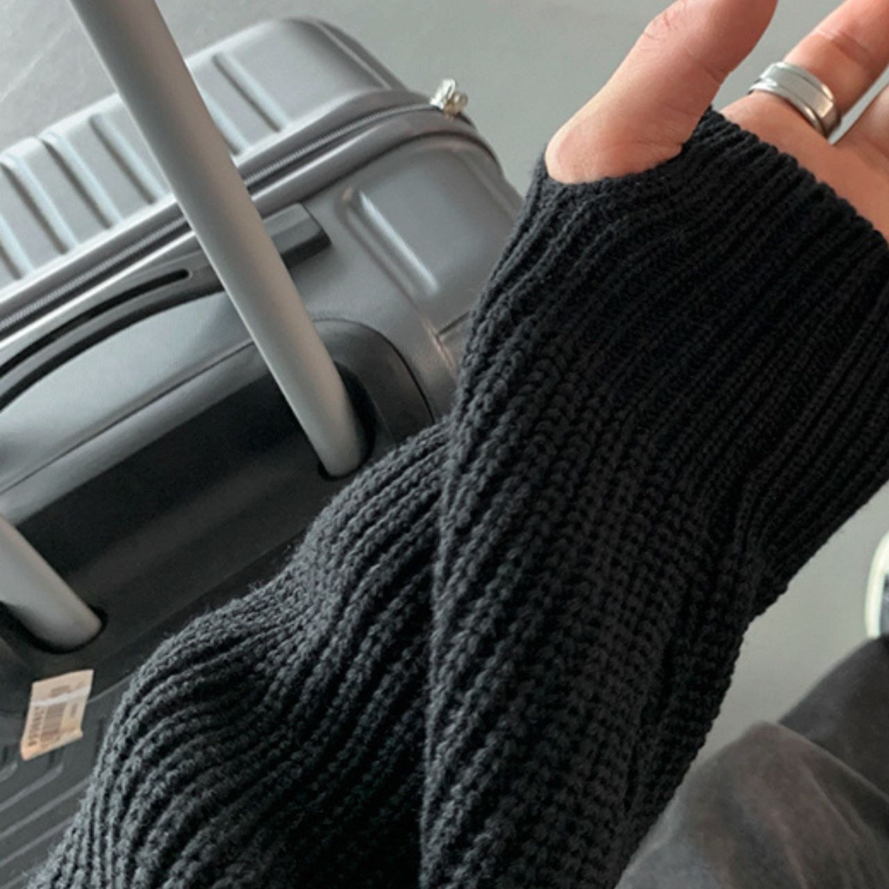 シンプルラウンドネックニット　MT0080386