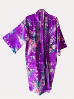 《孔雀》 HAPPI コート 【 "PEACOCK" HAPPI COAT 】 ONE SIZE LADIES POLYESTER 100% MIDDLE トップス アウター 和服 和柄 和風 レトロ 和モダン 和コーデ 和ローブ ミドル丈 ショート コート マント ガウン 部屋着 コスプレ 衣装 お出かけ 日本土産 人気 日本製