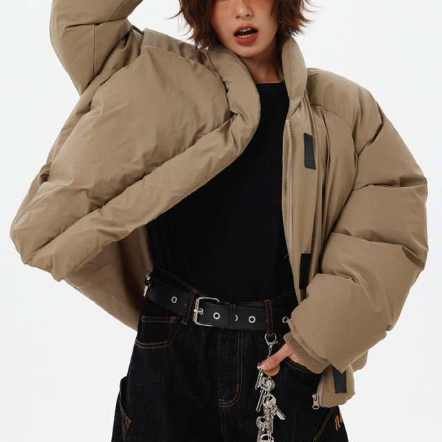 beige voluminous jacket　ベージュボリュームジャケット　J1554