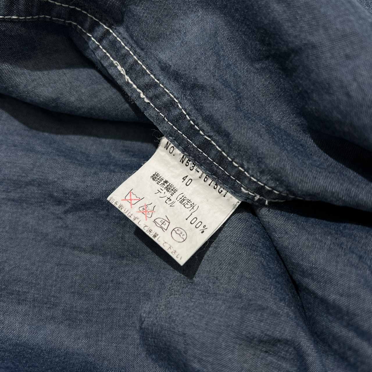 VALENZA PO バレンザポー NEW YORK 金ボタン 長袖 テンセル シャツ 40 /レディース/日本製