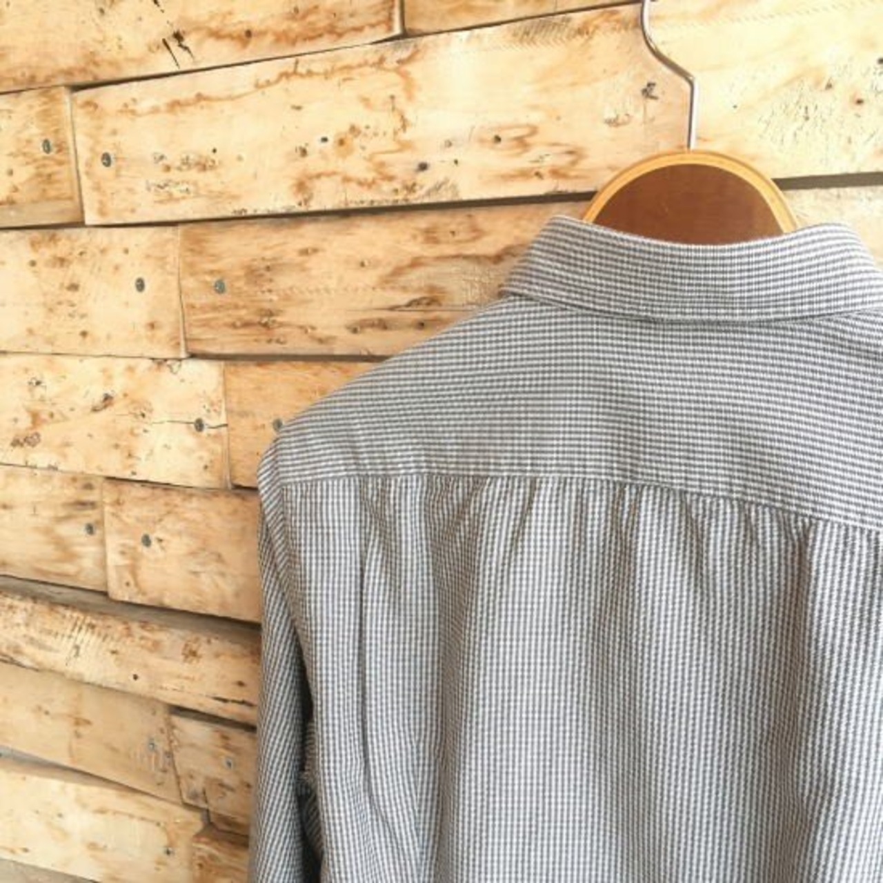 DNL Italy ホリゾンタルカラースリムシャツ　グレー 【SALE】