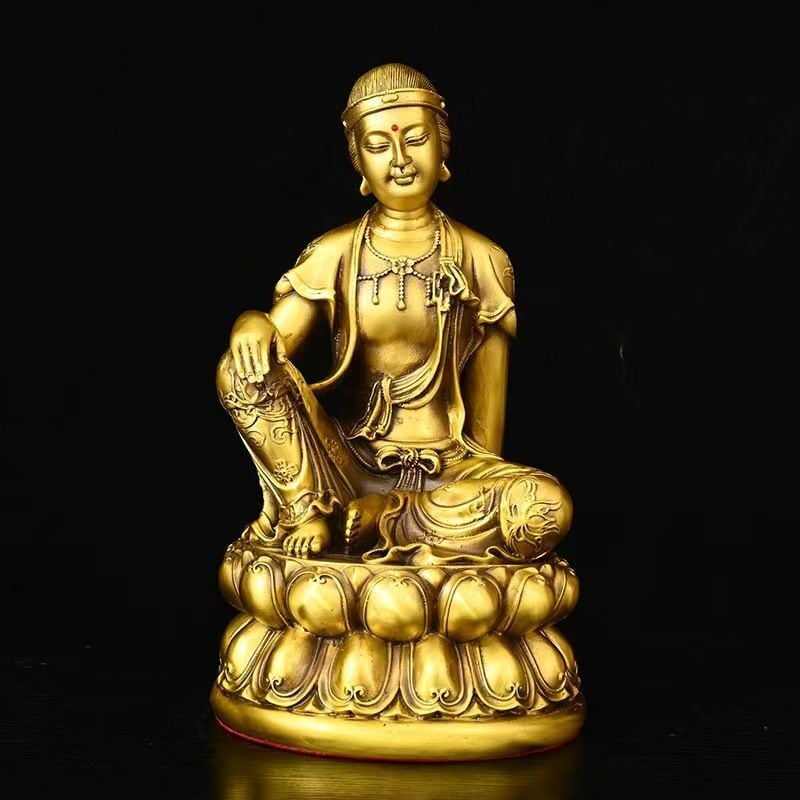 置物 風水 観音菩薩像 神様 オブジェ 観音様 月老像 仏像 菩薩様 蓮華 