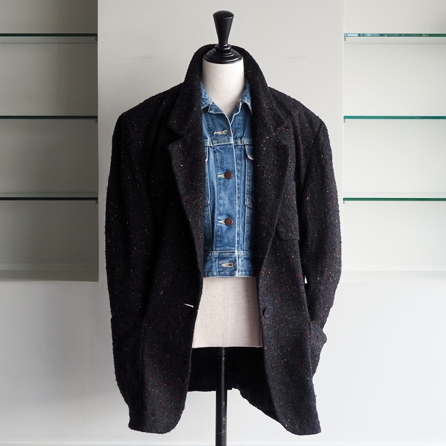 80s-90s Liz Claiborne Color Nep Tweed Easy Jacket