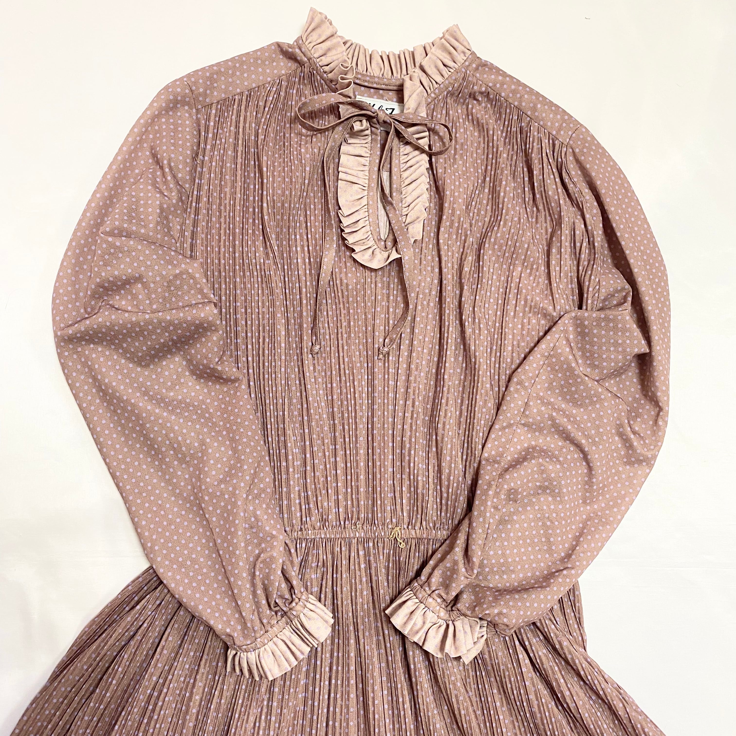50s ~vintage patchwork dress usa製　ロングワンピ