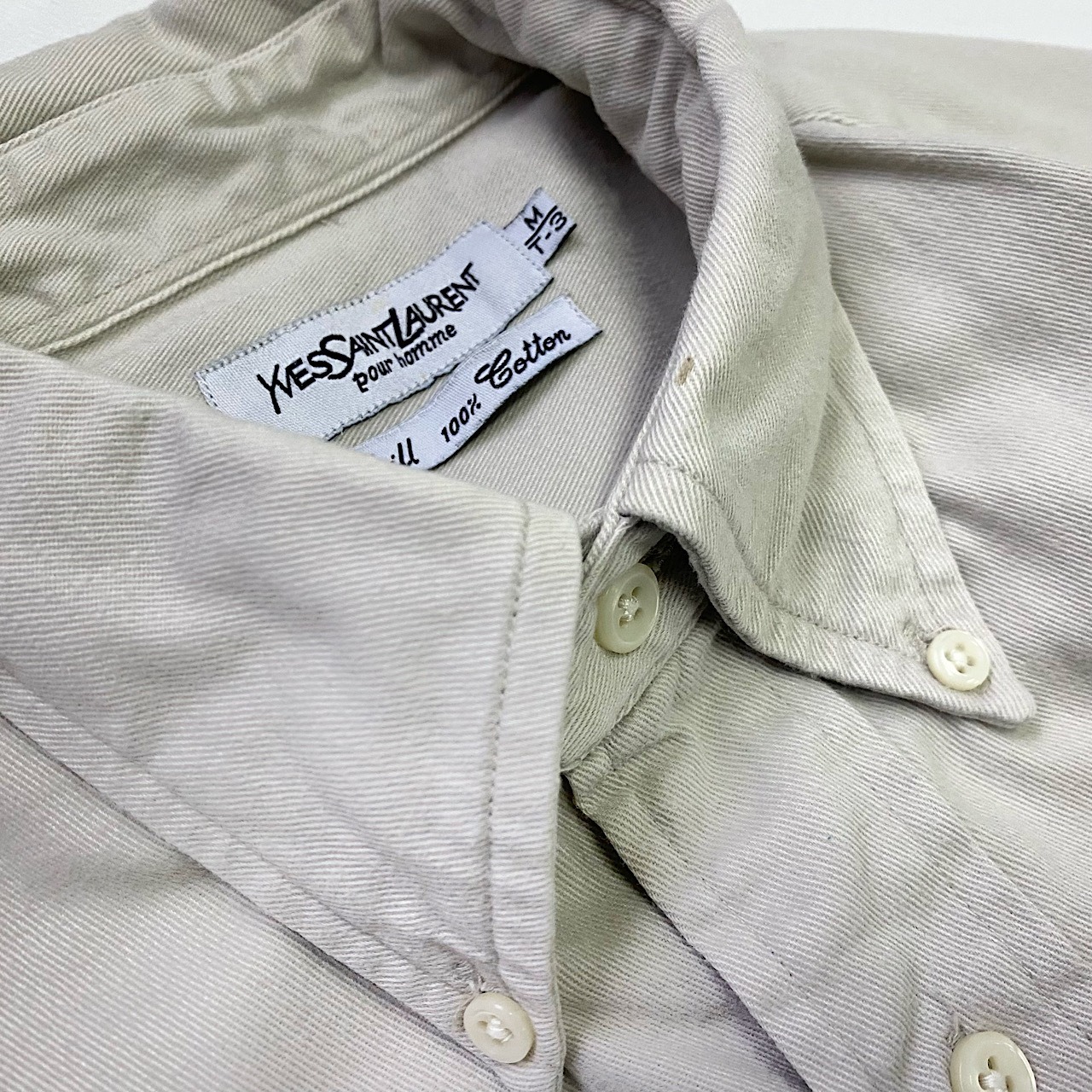 YVES SAINT LAURENT POUR HOMME イヴサンローラン ワンポイントロゴ 