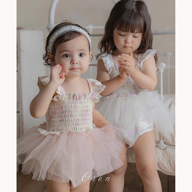 【取寄】oren|flora tulle swimwear|フローラチュールスイムウェア|S-L|kids|26 summer 2nd