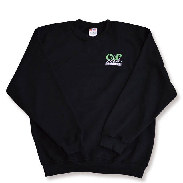 C&P club crew sweat shirts (BLACK) USA製