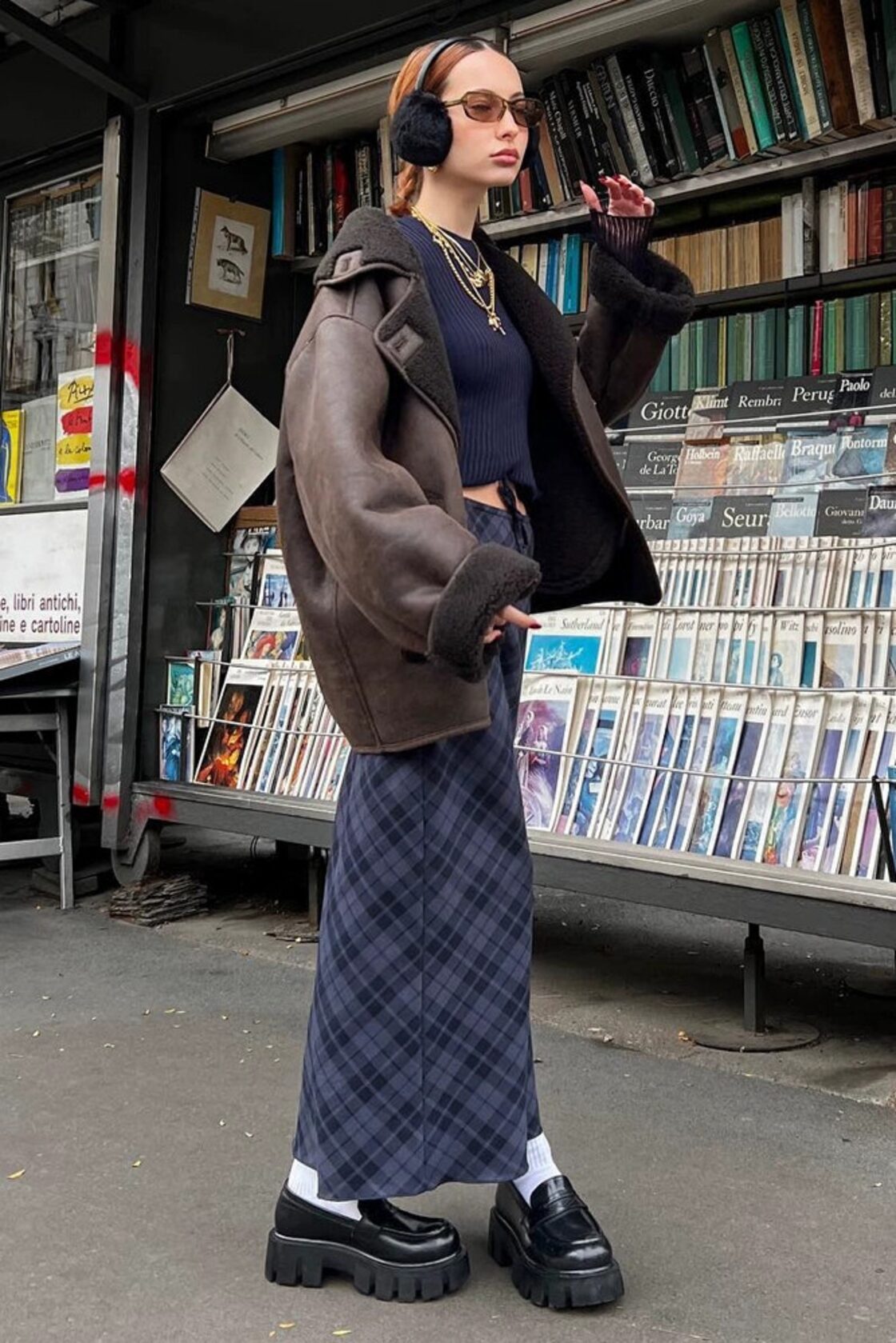 shemoda ヨーロッパとアメリカンスタイルの菱形チェック柄プリントハイ 
