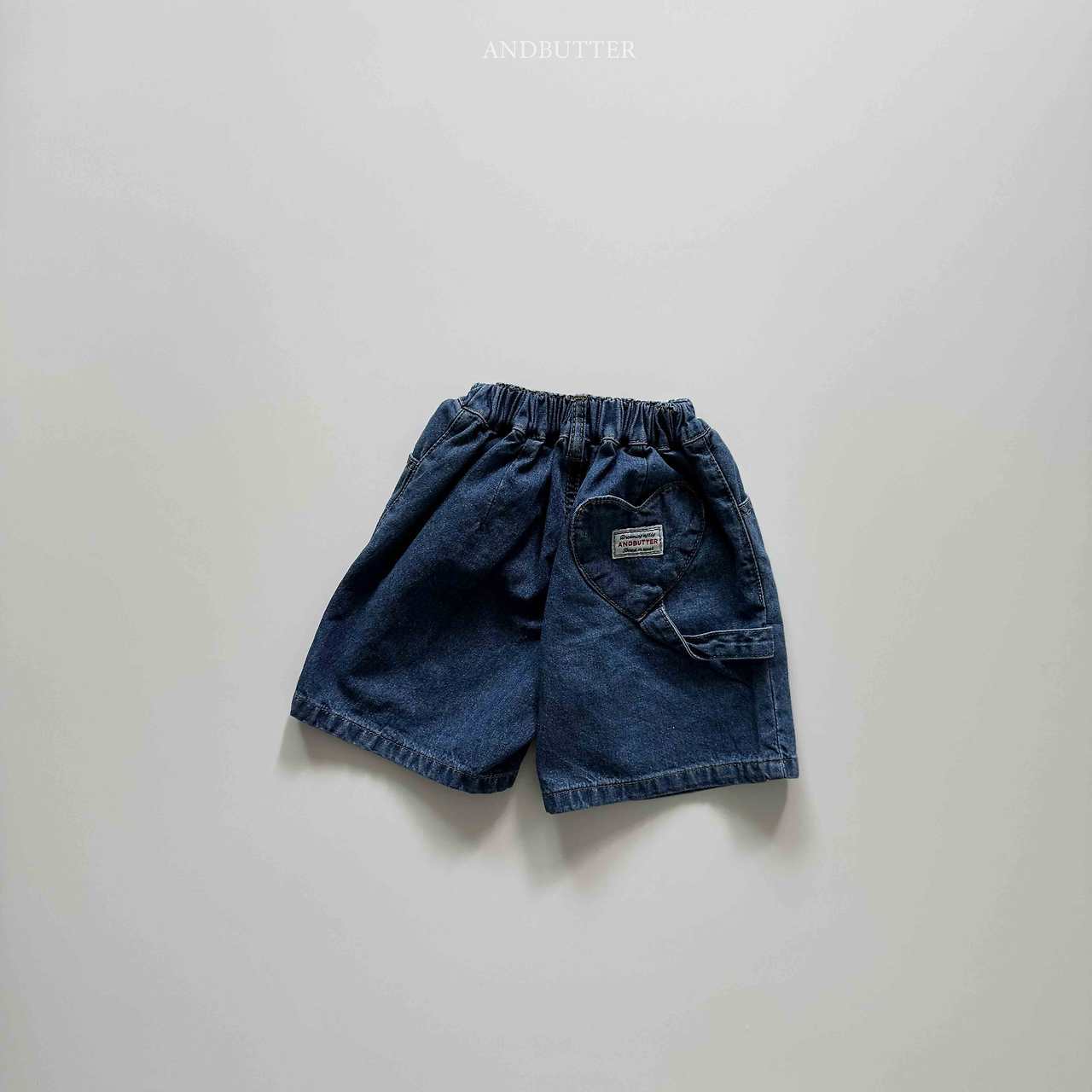 【and butter】ハートループパンツ ディープブルー 90~120cm