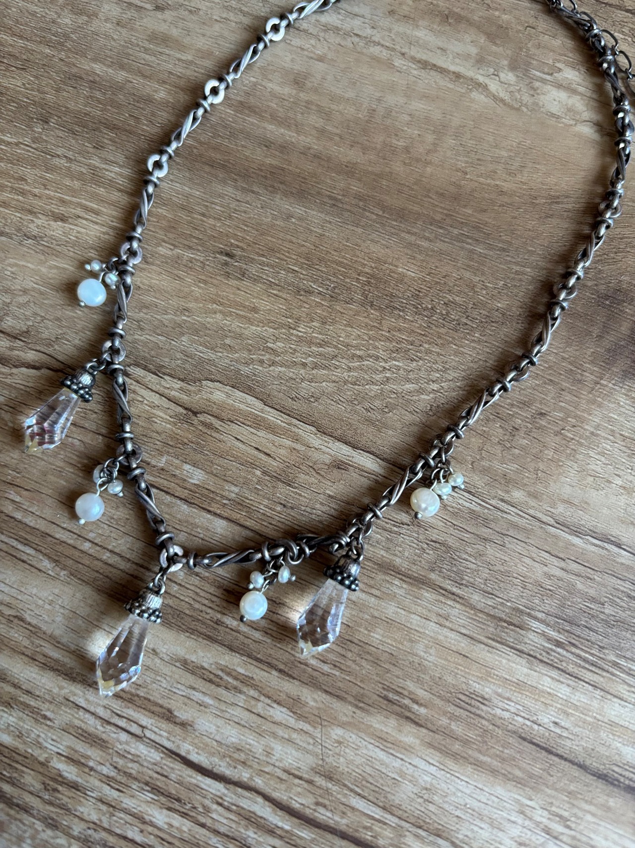 classical metallic chain necklace-5141-7