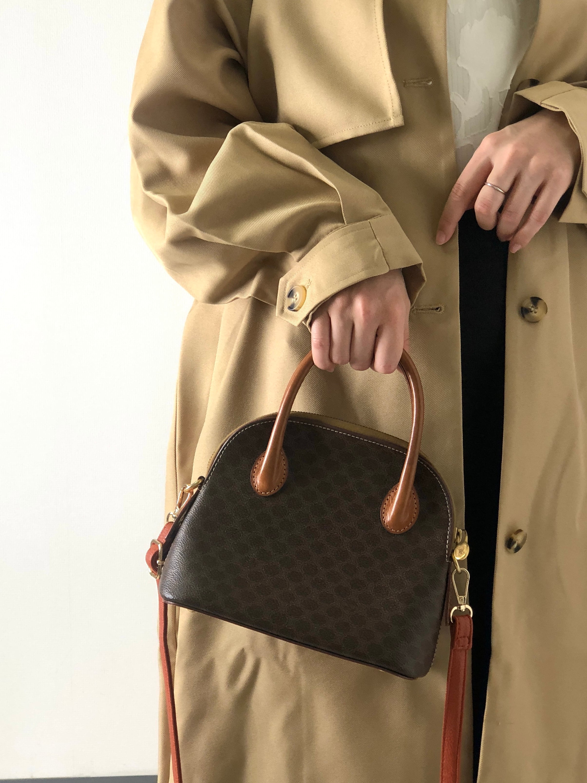 日本直送 名牌中古包 】CELINE セリーヌ マカダム ミニバッグ 2way 