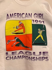 1991年 AMERICAN GIRL LEAGUE CHAMPIONSHIPS USA製 FRUIT OF THE LOOM ラグラン スウェット