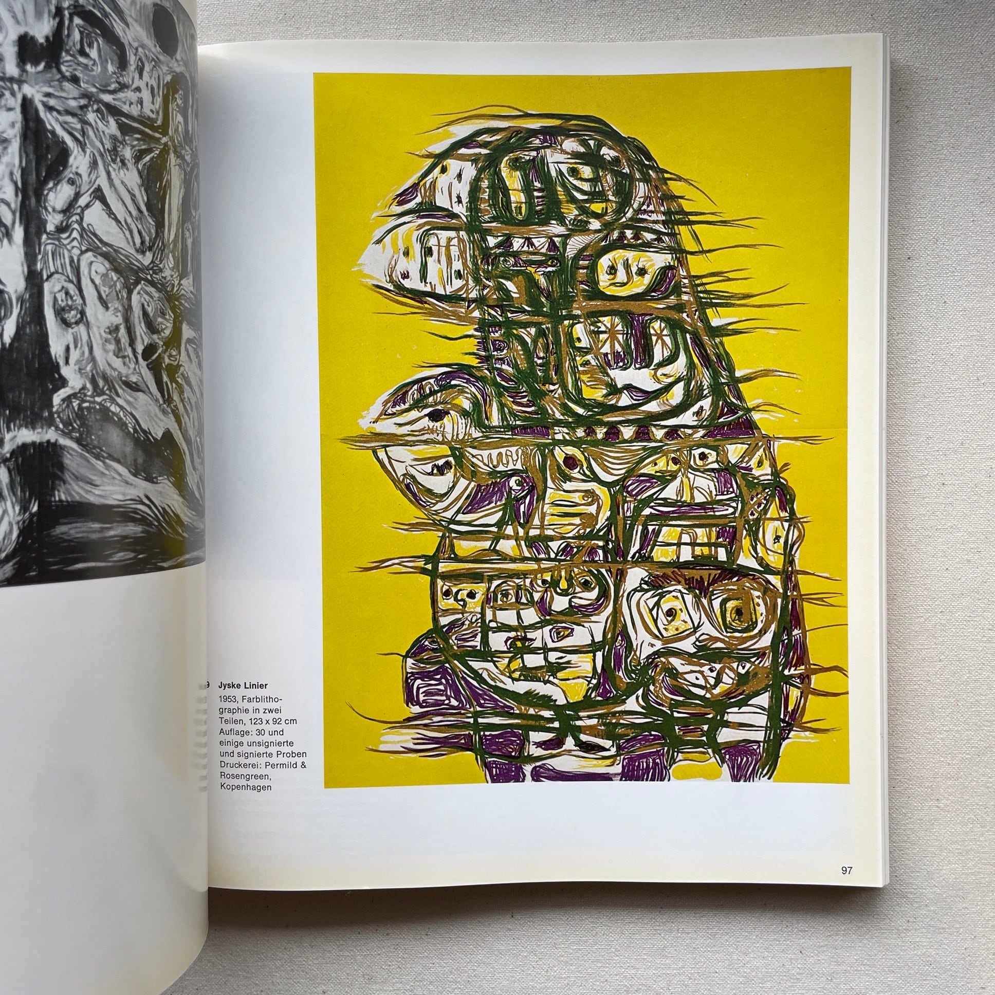 Asger Jorn、Head、希少画集画、新品額装付 Werkverzeichnis Druckgrafik | Asger Jorn（アスガー ヨルン : 版画
