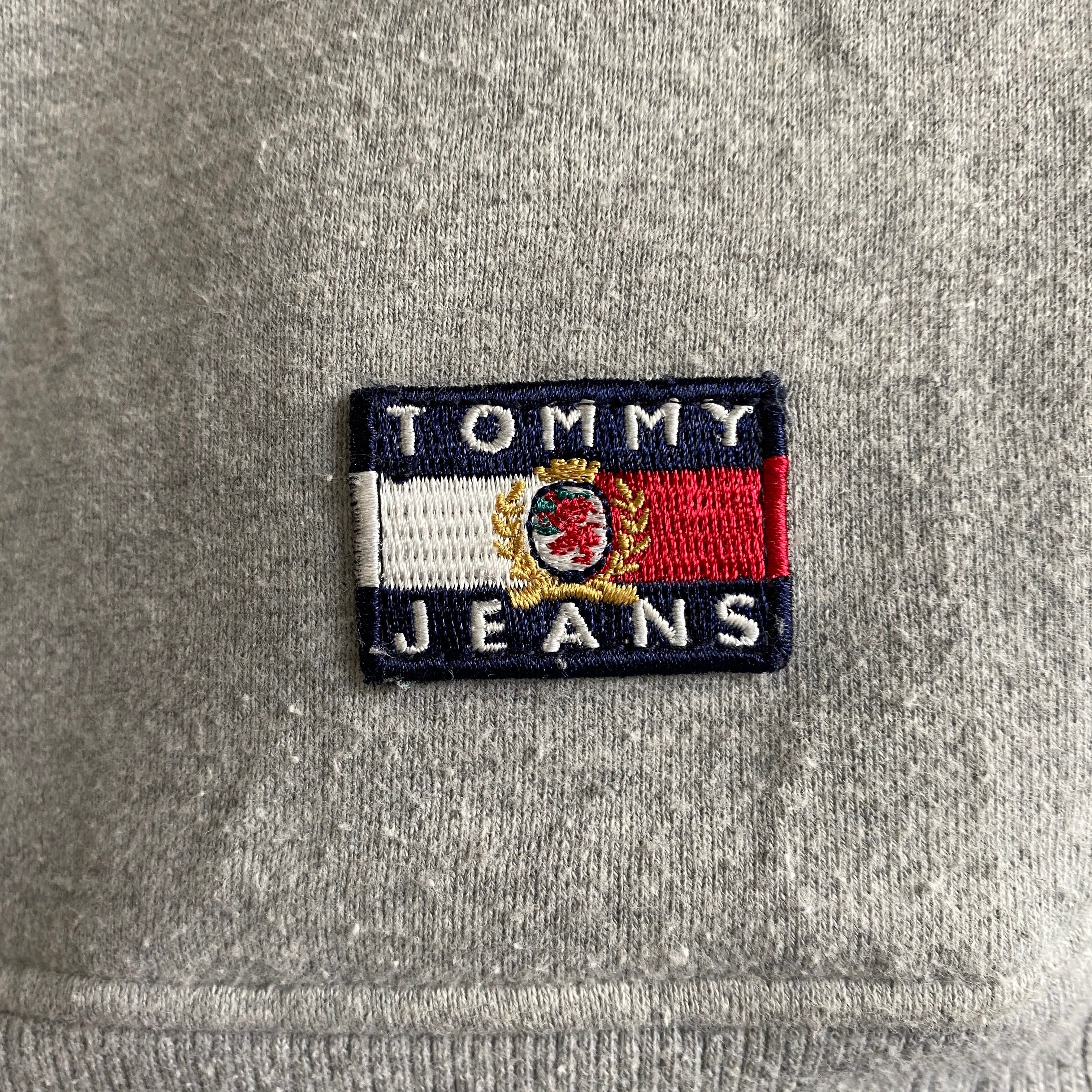 90年代 TOMMY JEANS トミーヒルフィガー ロゴ 刺繍 スウェット