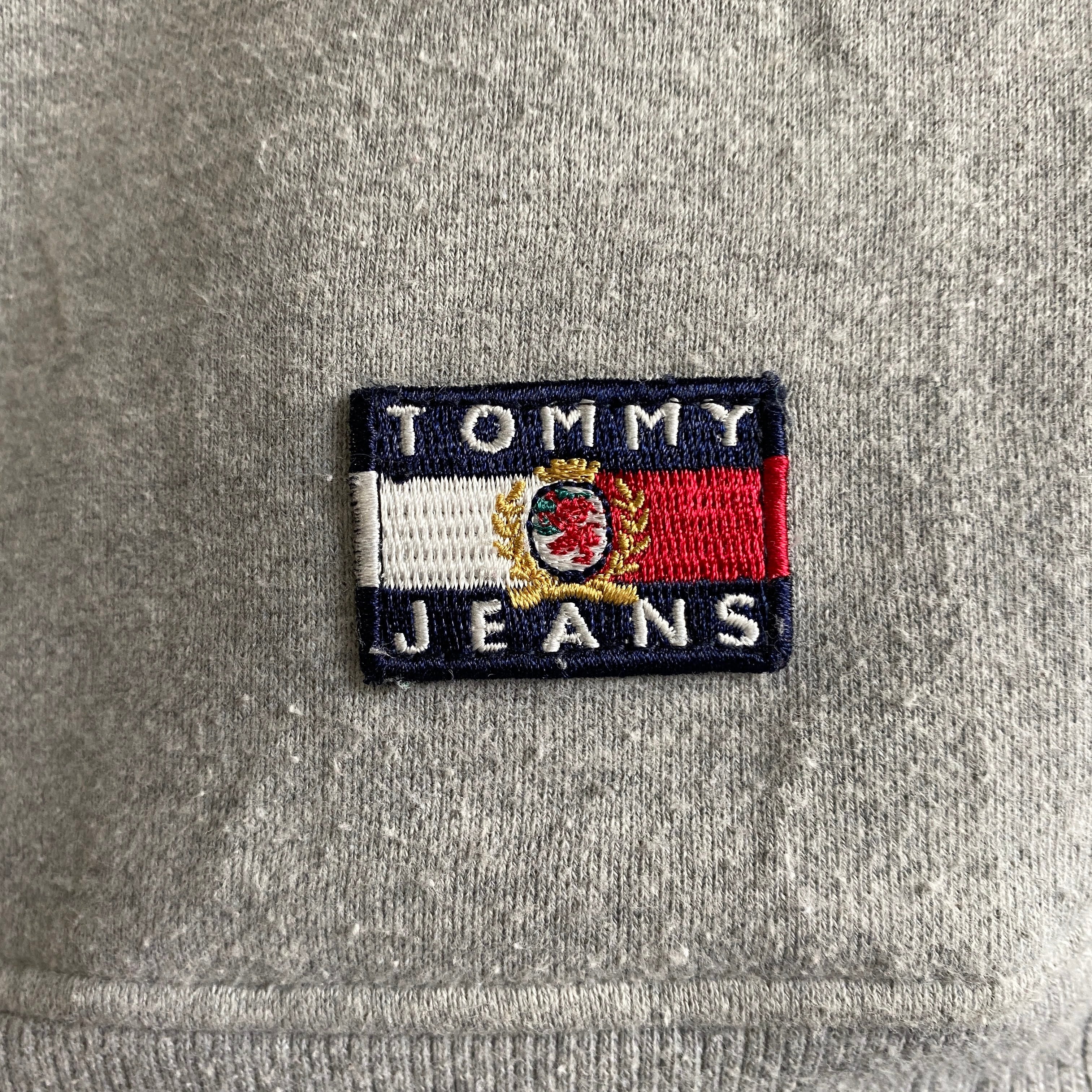 90年代 TOMMY JEANS トミーヒルフィガー ロゴ 刺繍 スウェット  