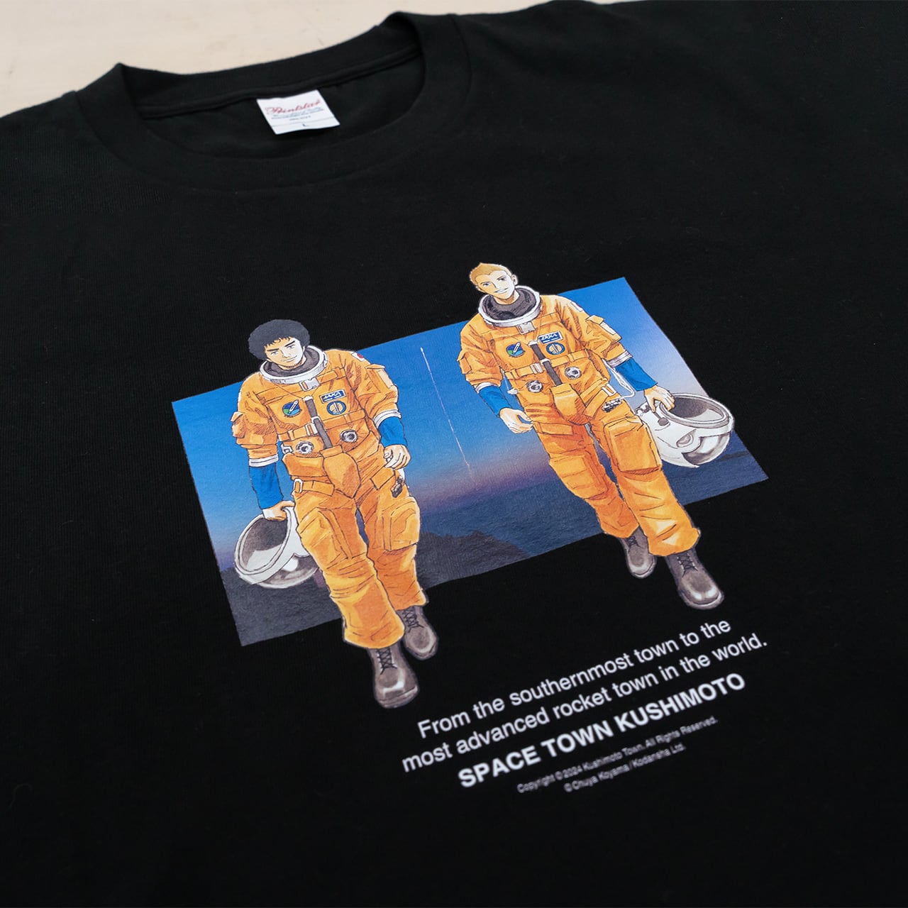 スペースタウン串本×宇宙兄弟〉Tシャツ 南波兄弟 ブラック L/XL