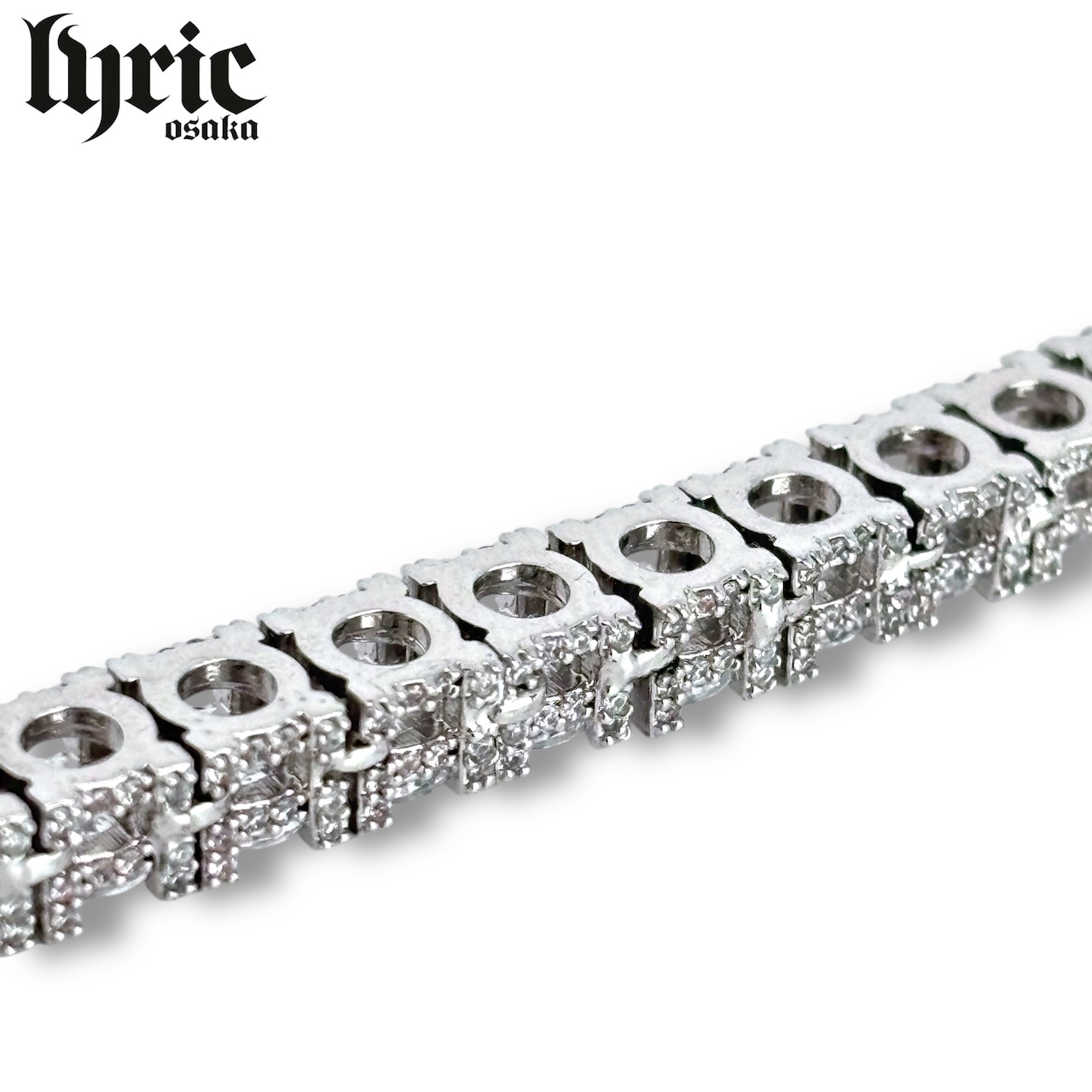 5mm triple ice lyric chain necklace silver