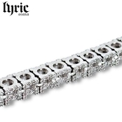 5mm triple ice lyric chain necklace silver