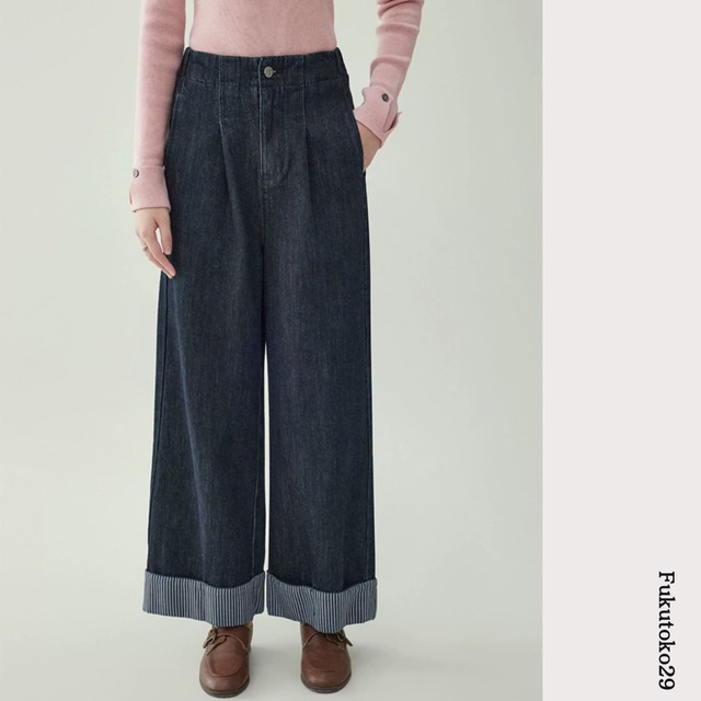 ストライプジーンズパンツ F3987