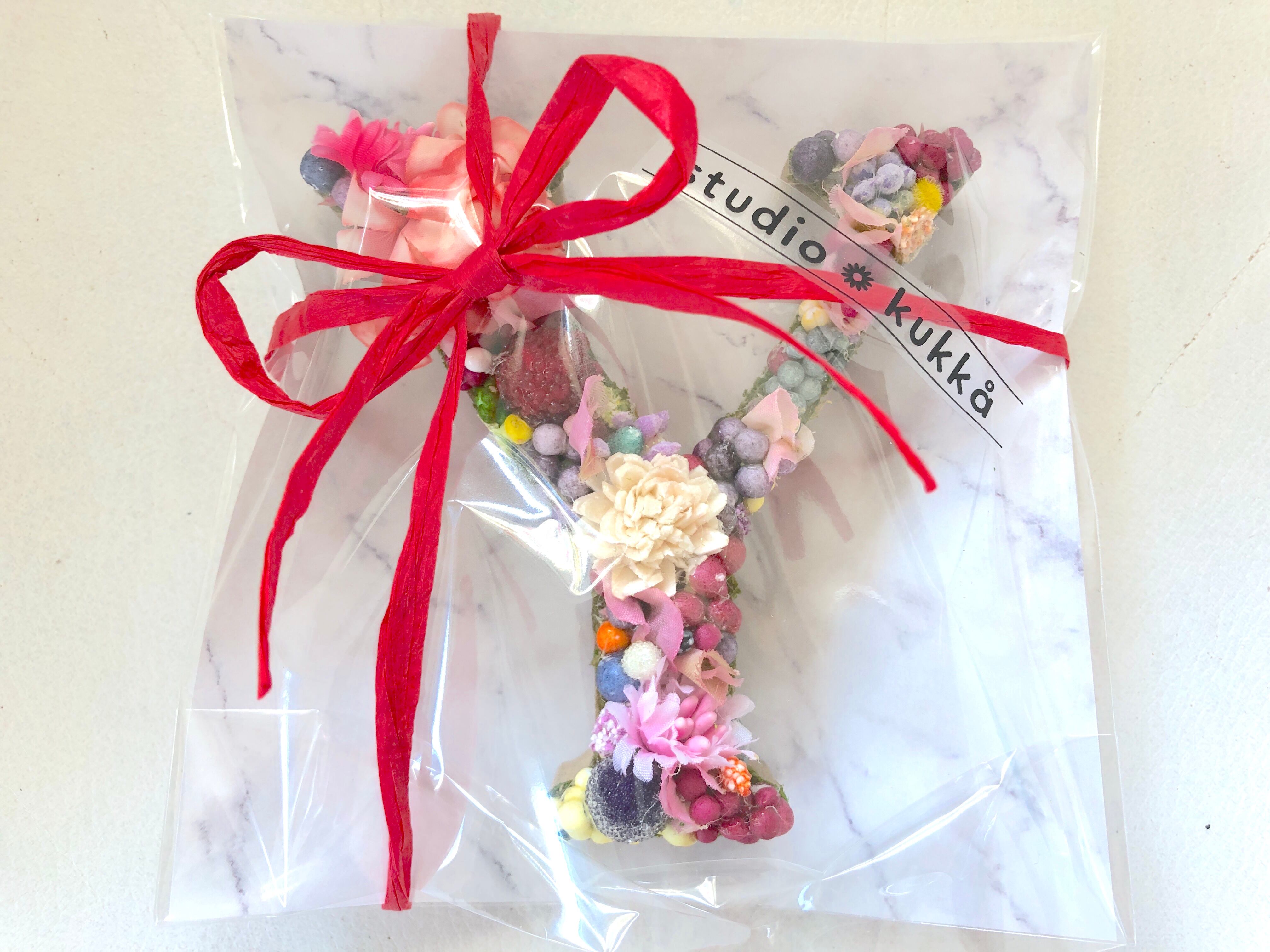 ピンク 4文字セット 選べる 直径11cm♡アルファベットオブジェ