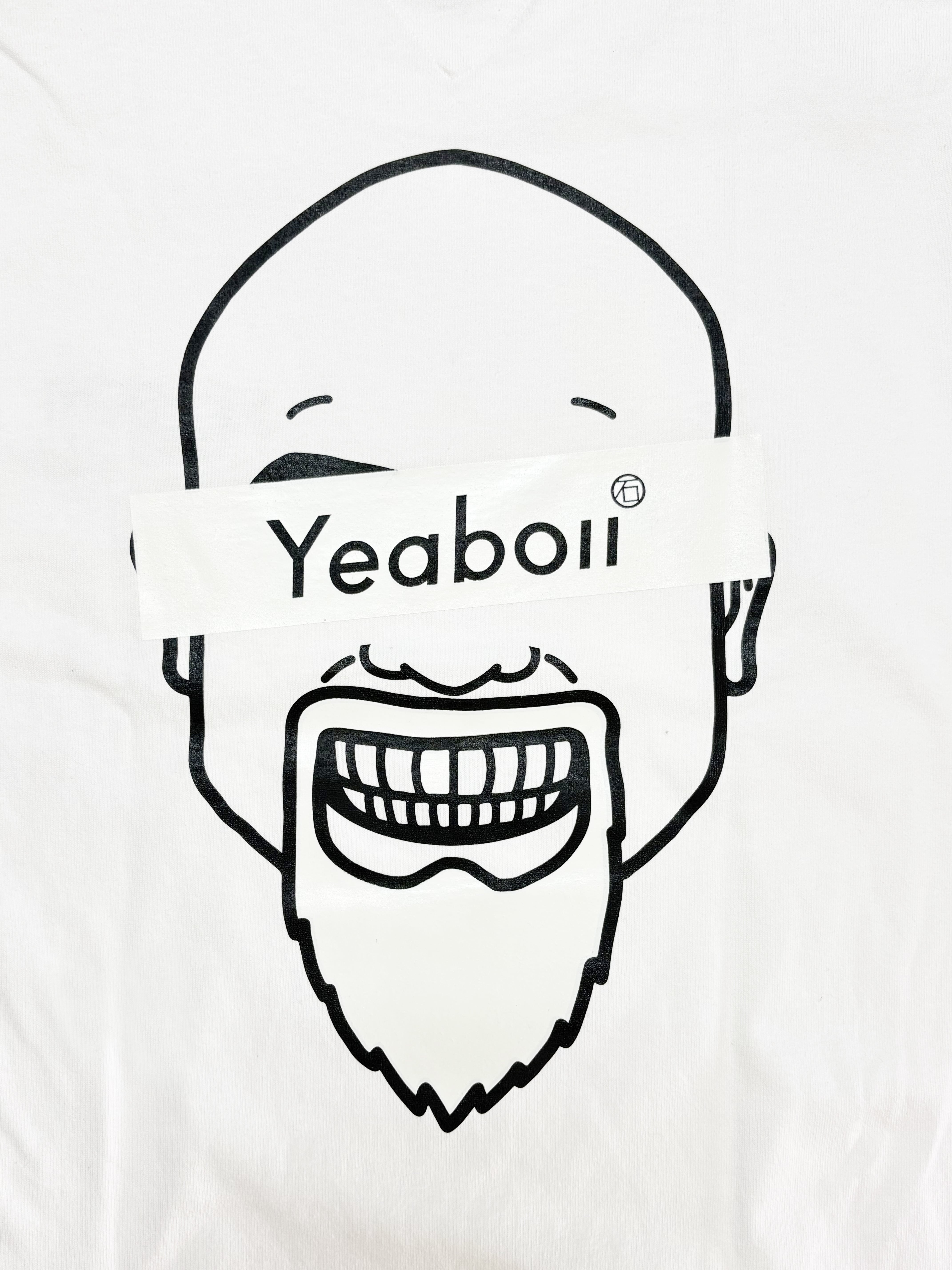 ビッグフェイスGLOWTシャツ/ホワイト/YB26SS07 | Yeaboii Online shop