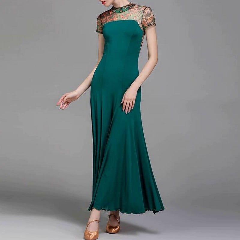 フローラルレース・ロングエレガンスドレス ds0961