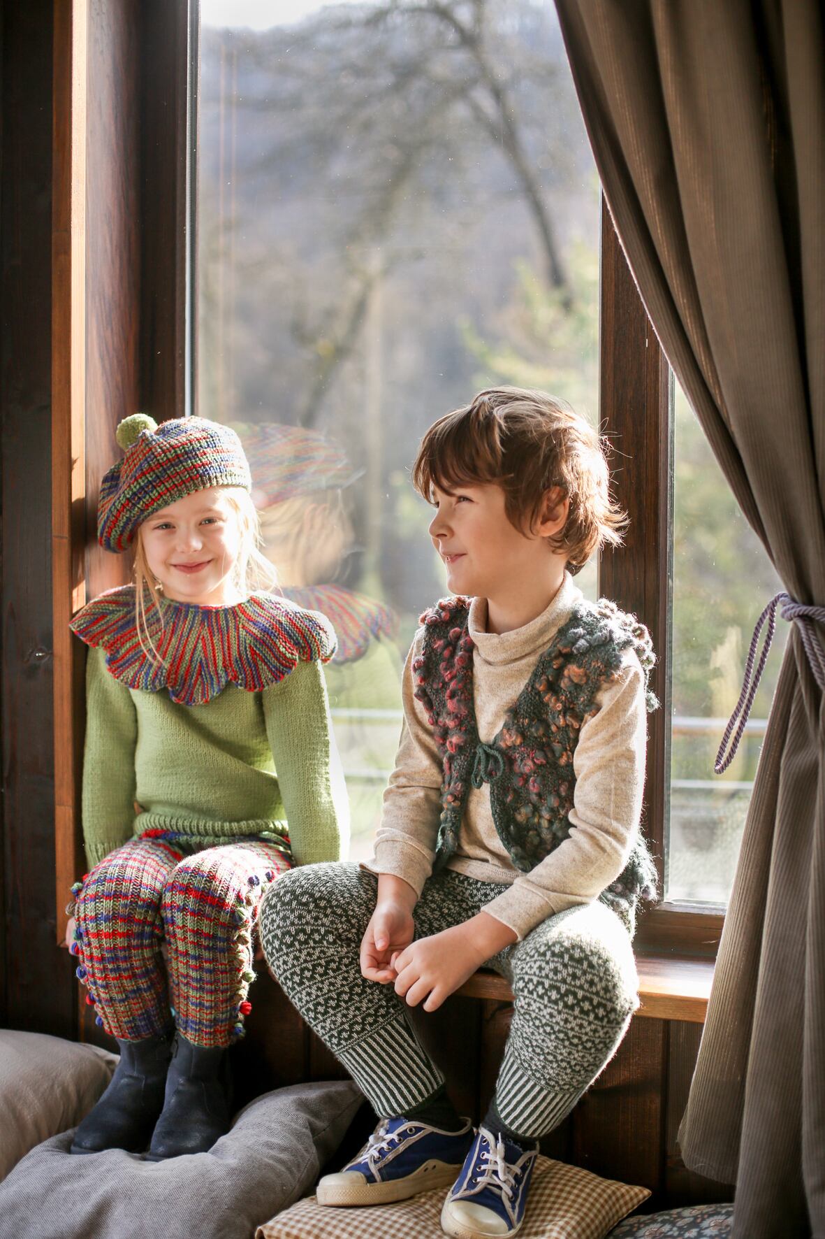 【即納/送料無料】3y / kalinka / Daisy sweater / Misty Blue