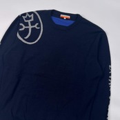 CASTELBAJAC SPORT カステルバジャック ボーダー 長袖 ウール ニット  セーター 3/ネイビー メンズ ゴルフ