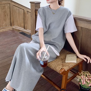 Layered T-shirt & skirt set S836