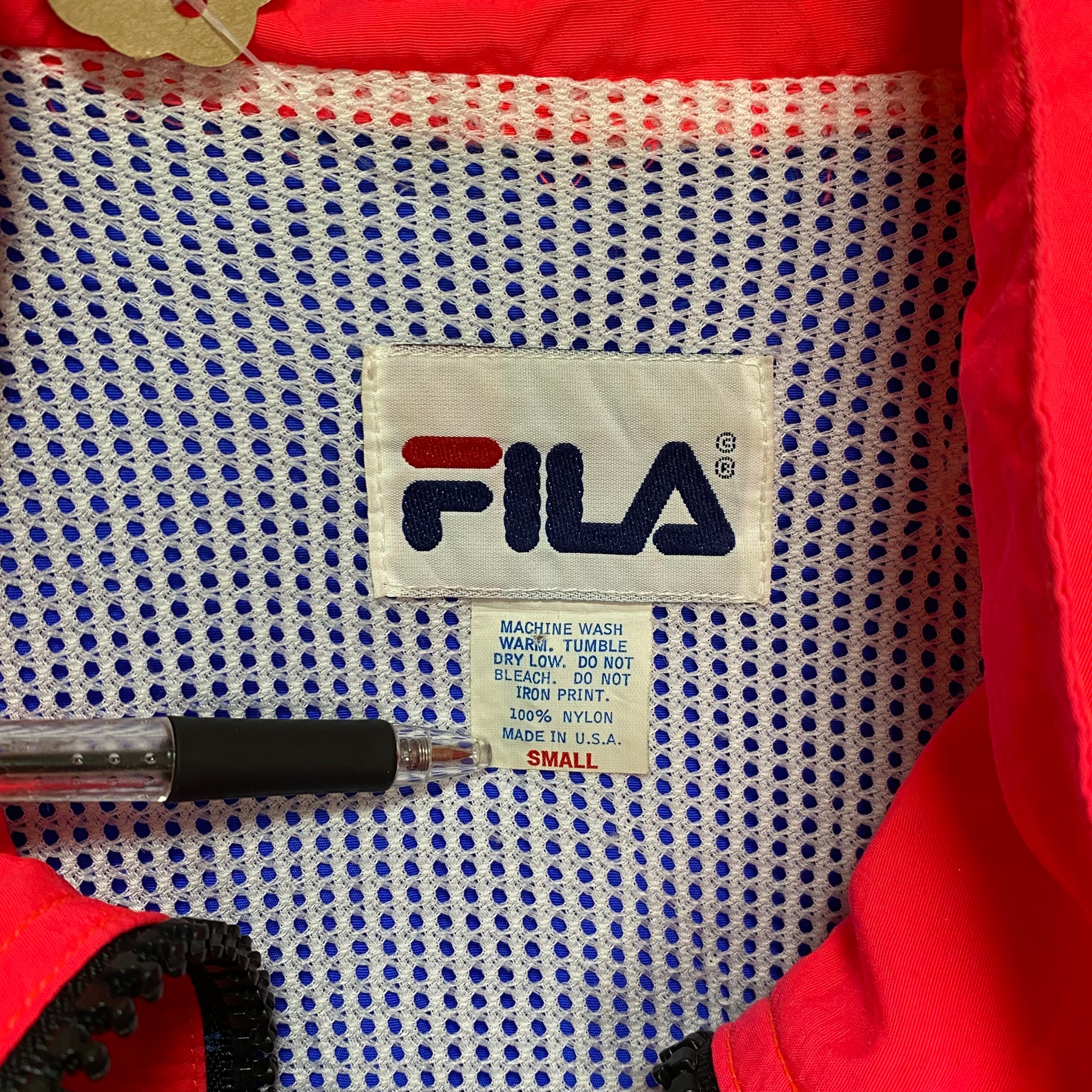 【90’s】【Made in USA】FILA ナイロンジャケット　S（M相当）ワッペン　Vintage | 古着屋OLDGREEN powered  by BASE