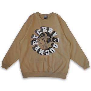 T.C.R TRYING CREW NECK SWEAT - SAND KHAKI