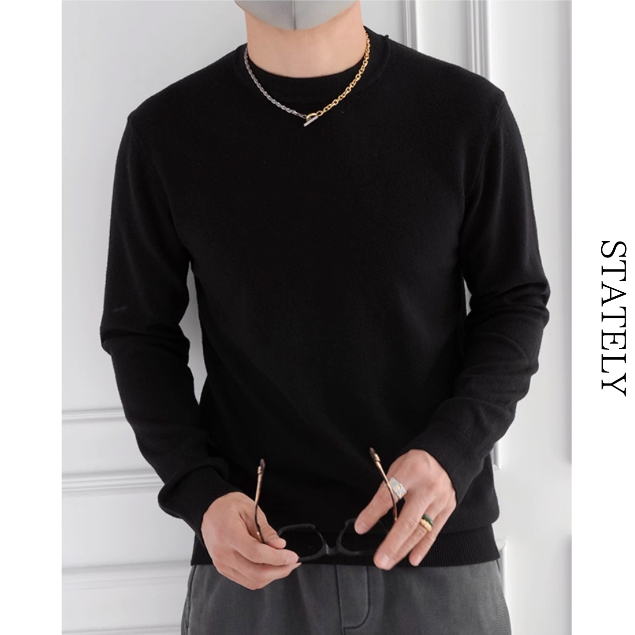 Solid Knit Pullover/3color_T81・画像9