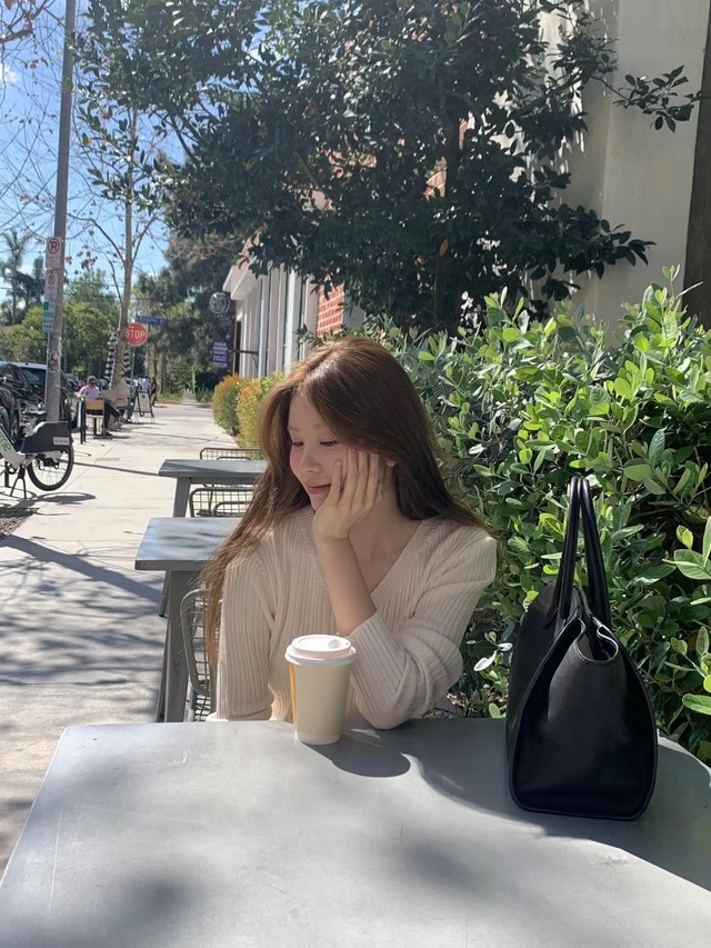 (予約) ounce / V-neck rib knit 3color