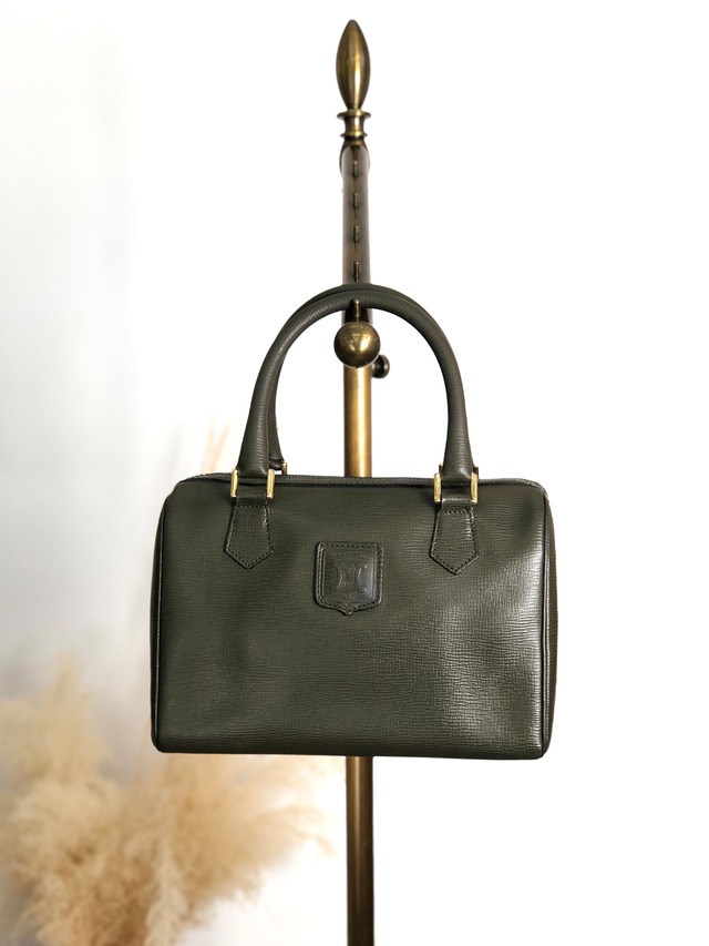 CELINE セリーヌ マカダム フロントベルト PVC レザー  ショルダーバッグ ブラウン vintage ヴィンテージ オールド kh7ii2