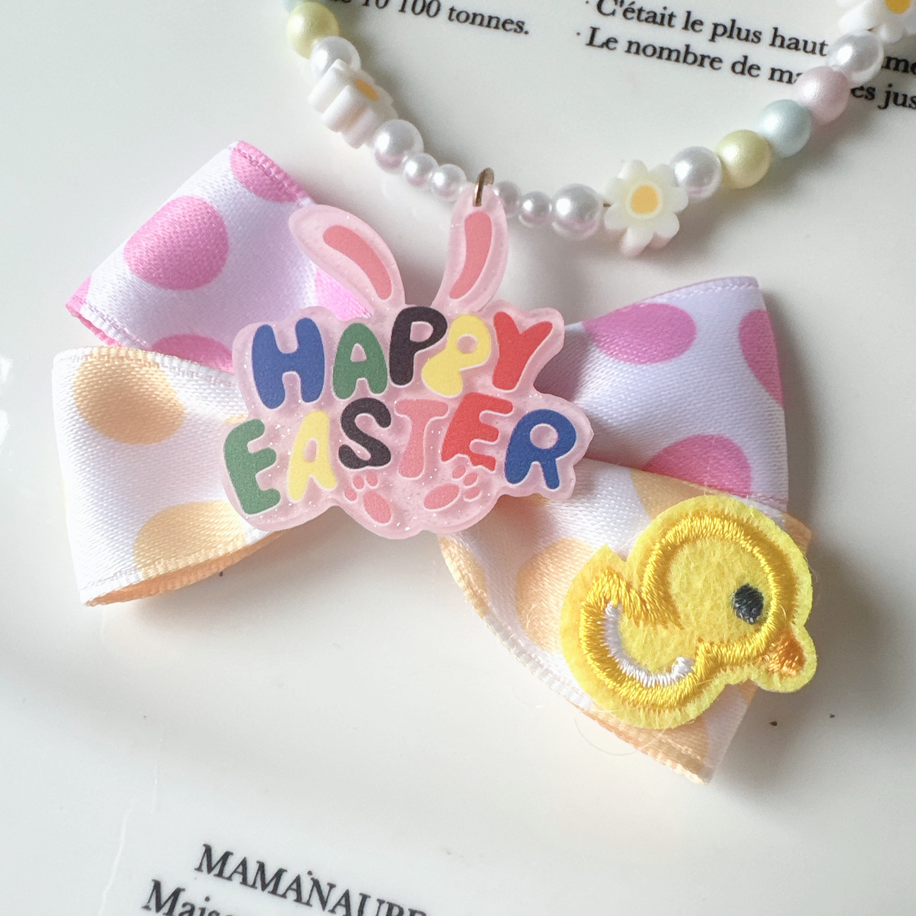 イースターリボンネックレス