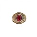 Vintage College Ring [1962s] [Herff Jones 10kt Gold] Red Stone