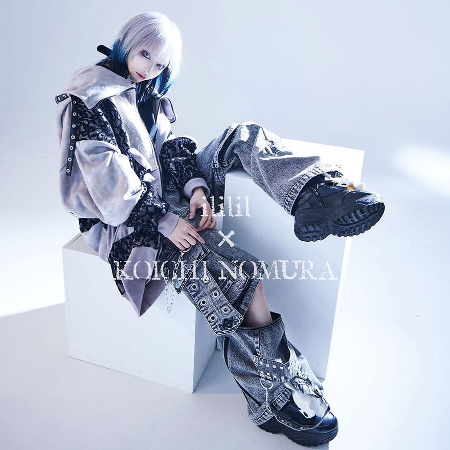 ゴスロリ通販 With U ゴスロリ系 地雷 フーディ パンク Cyberpunk ダイダイ柄 Y2K ストリートファッション