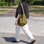 Cotton Hobo bag オリーブ