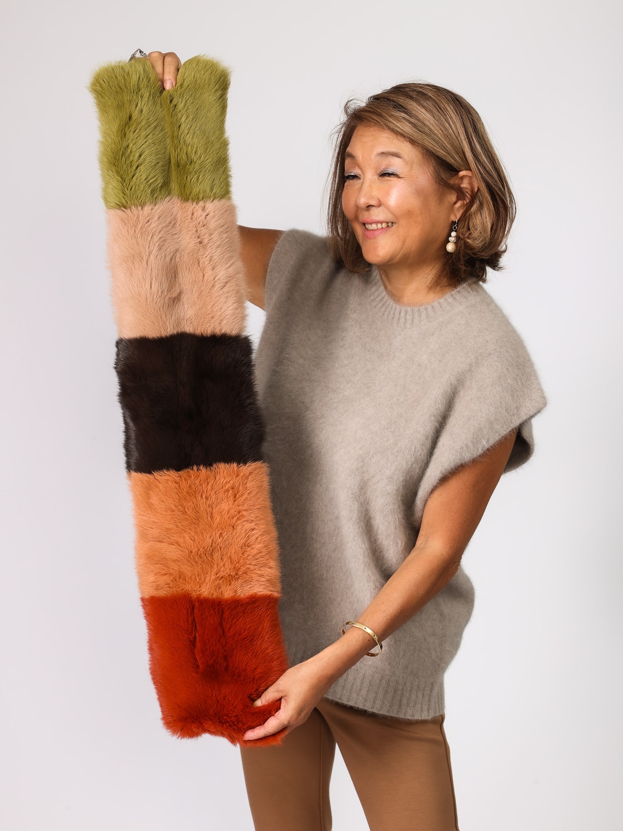 オリジナル(ラビットマルチカラーファー)