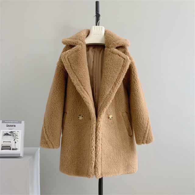 全5色/Alpaca wool midi coat　B106