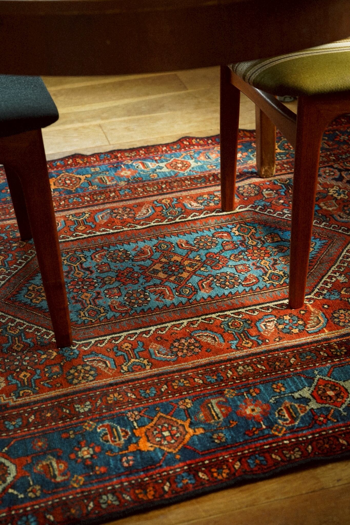 1770-Semi Antique Persian Malayer rug | 手織りのヴィンテージラグ