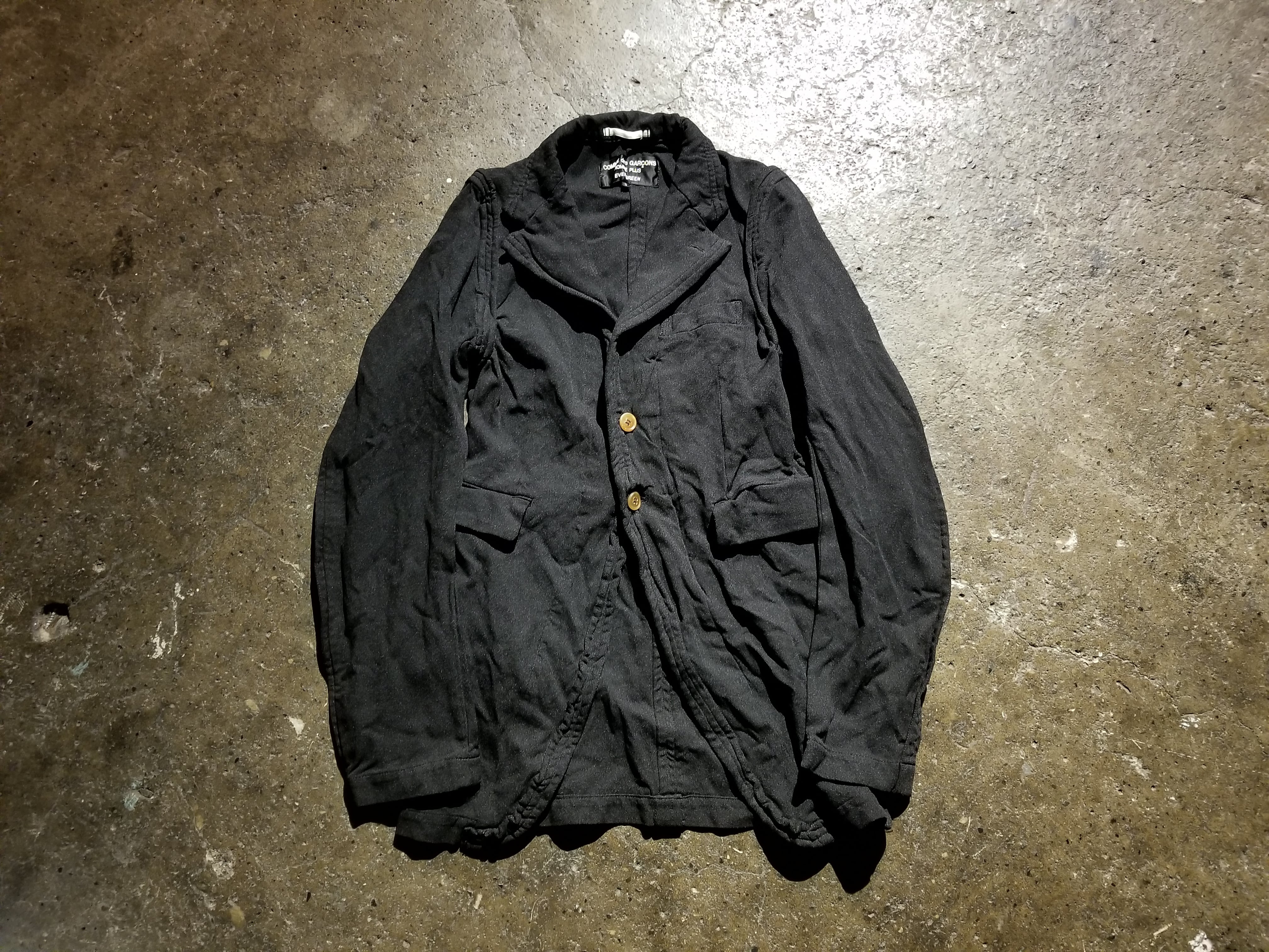 COMME des GARCONS HOMME PLUS EVER GREEN/コムデギャルソン 05AW ポリ縮アウトシームジャケット