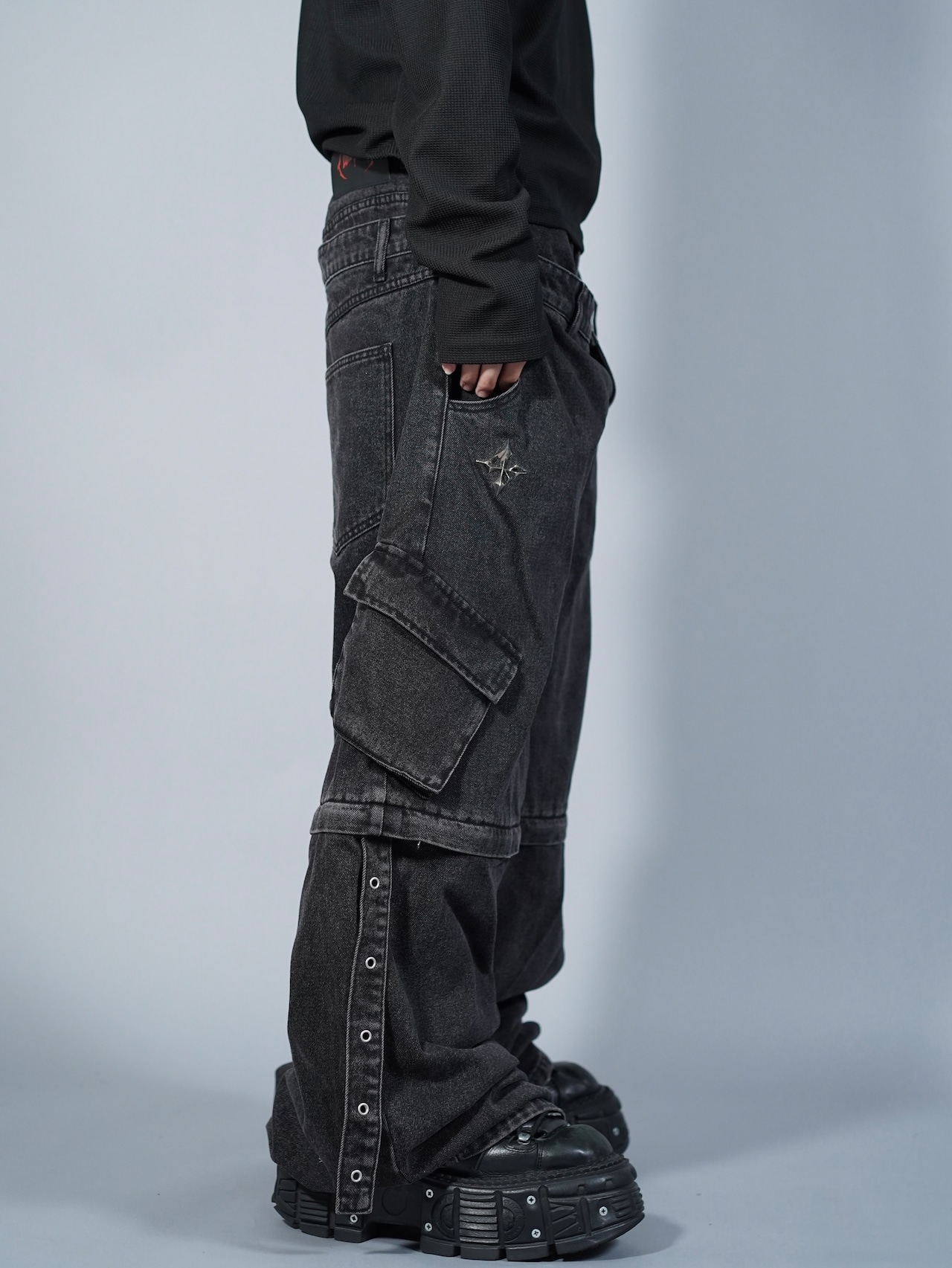 【LOVE KILLER】double west denim cargo pants
