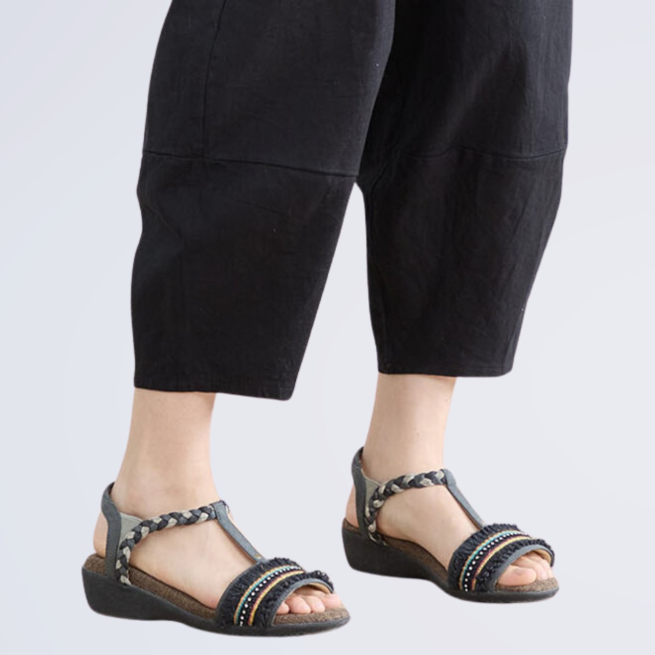 TRUBE ウォッシュドコットンクロプトパンツ (M~L) ブラック