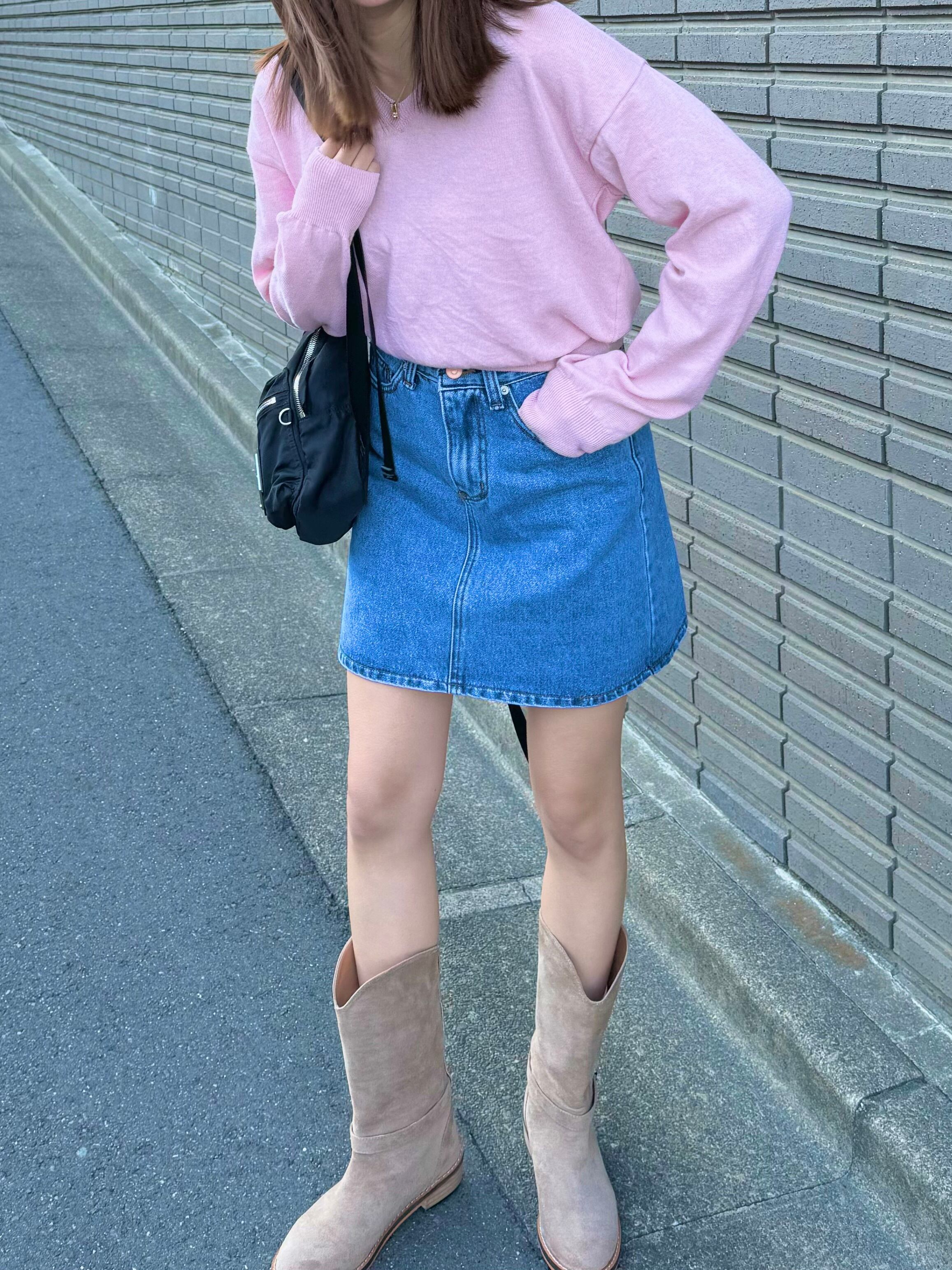 (即納)ttopp / denim skirt / blue