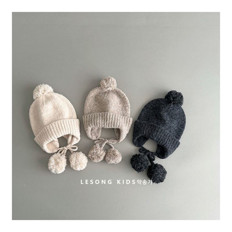 6color ポンポンニットボンネット