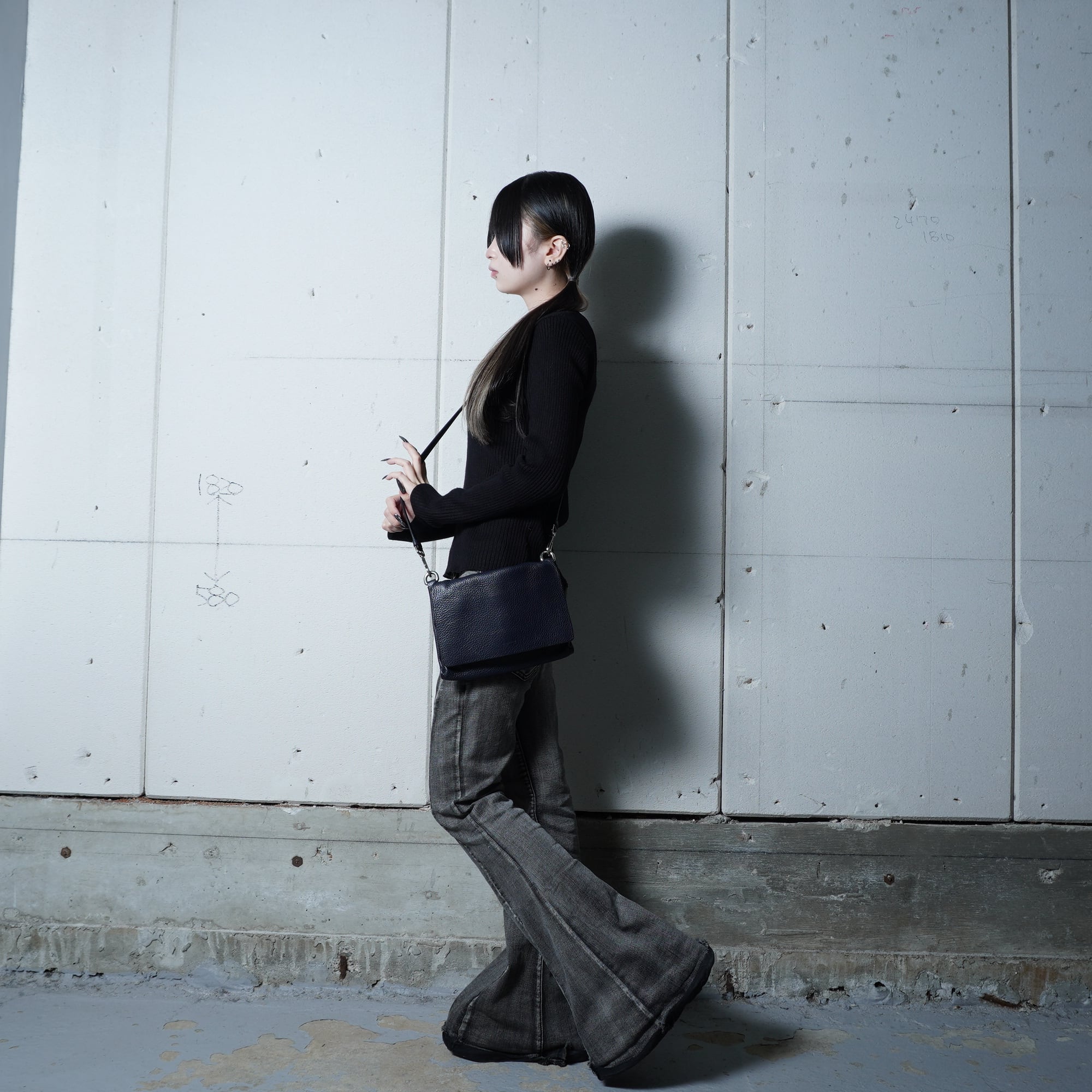 JIL SANDER リベットボーダートートバッグ