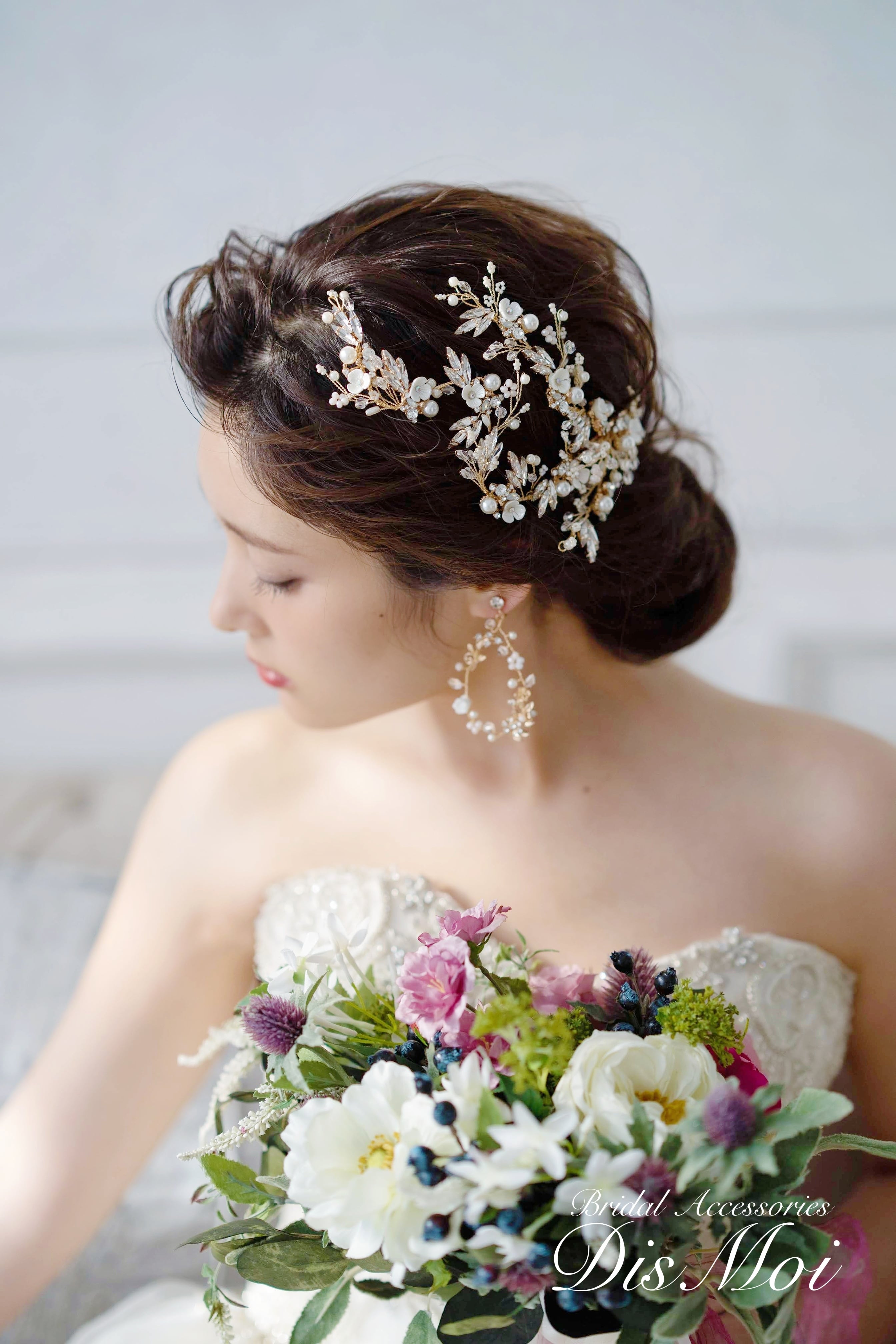 ヘッドピース silver/gold ~ブライダルヘッドドレス~ ≪HP-30