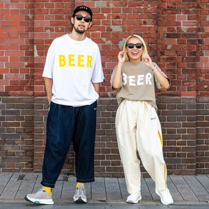 BEER ワンサイズ・サーカスパンツ ホワイト（男女兼用）